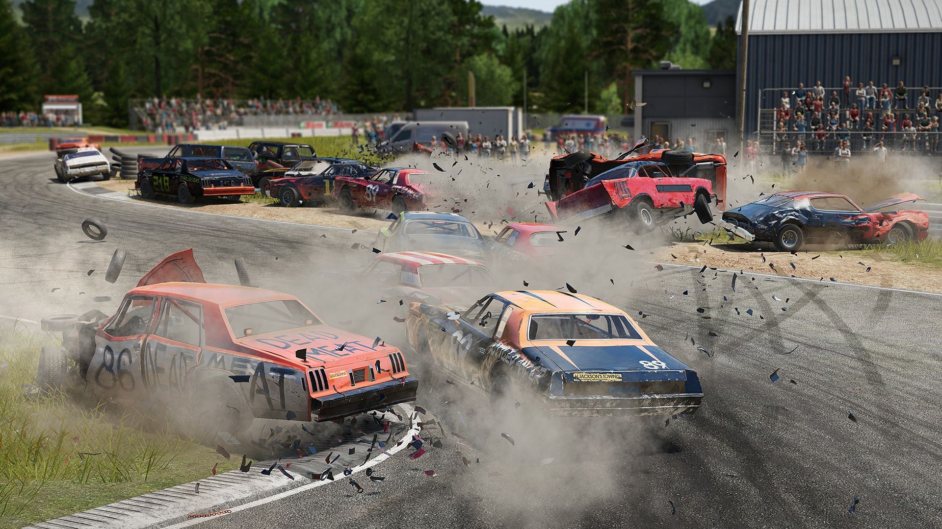 Engage in carnage like never before in Wreckfest (Image via THQ Nordic)